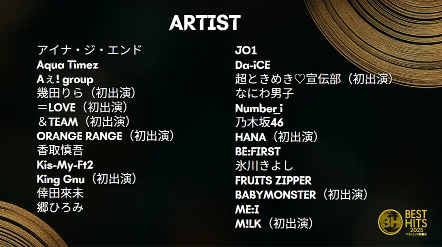 ベストヒット歌謡祭2025 タイムテーブル｜出演者の順番・コラボなや注目曲まとめ