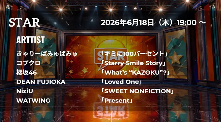 【最新】STAR タイムテーブル 6月18日は何時から？出演順や出演時間更新！